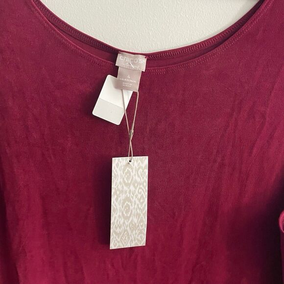 Chicos Travelers Tank Red 4 XXL 20 Slinky Top Packable Cruise Vacation Resort - Picture 4 of 8